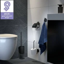 Tiger Tune Toiletborstel Met Houder Zwart Metaal Geborsteld / Zwart|Brico Best