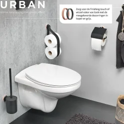 Tiger Urban Toiletborstel Met Houder Zwart|Brico Hot