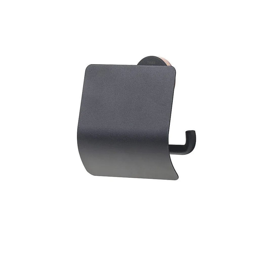 Tiger Urban Toiletrolhouder Met Klep Zwart|Brico Online