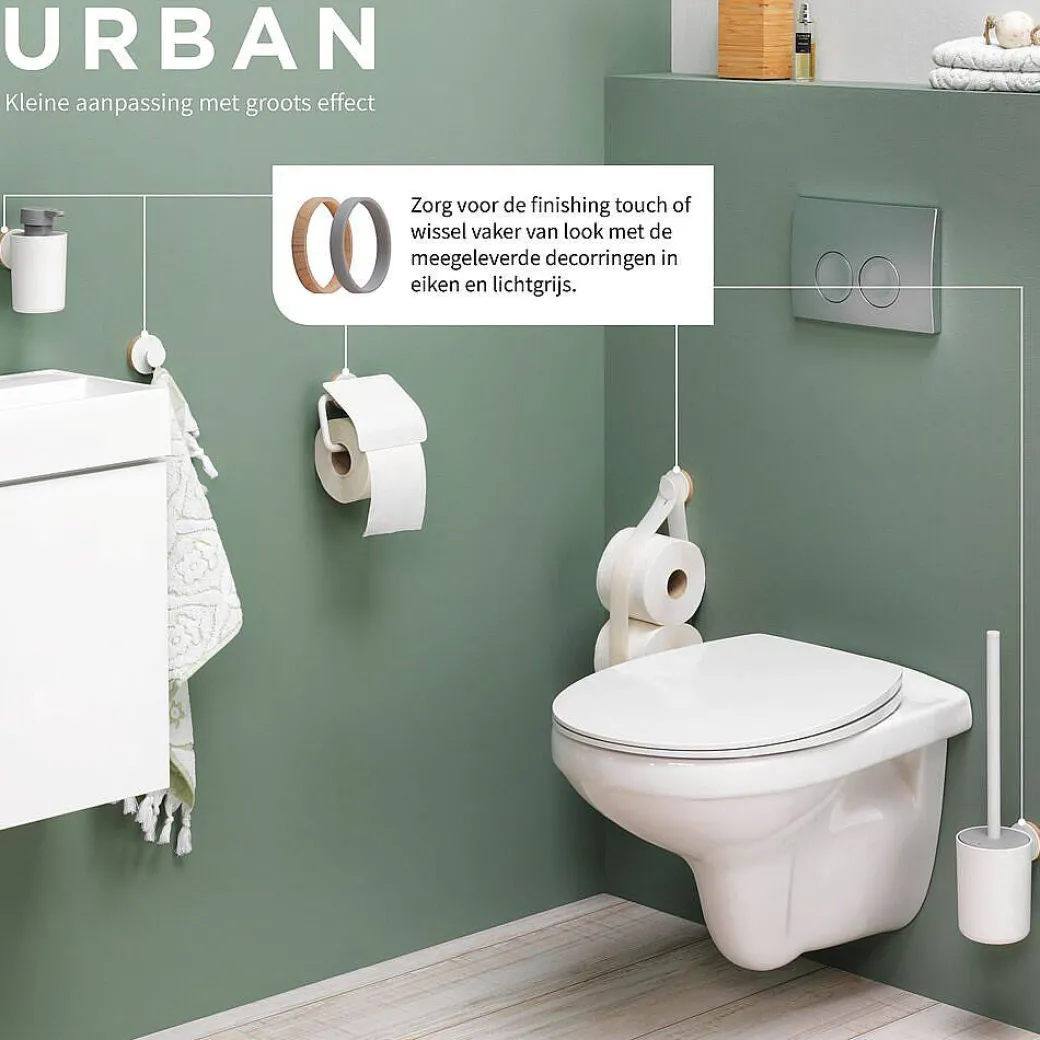 Tiger Urban Toiletrolhouder Zonder Klep Wit|Brico Online