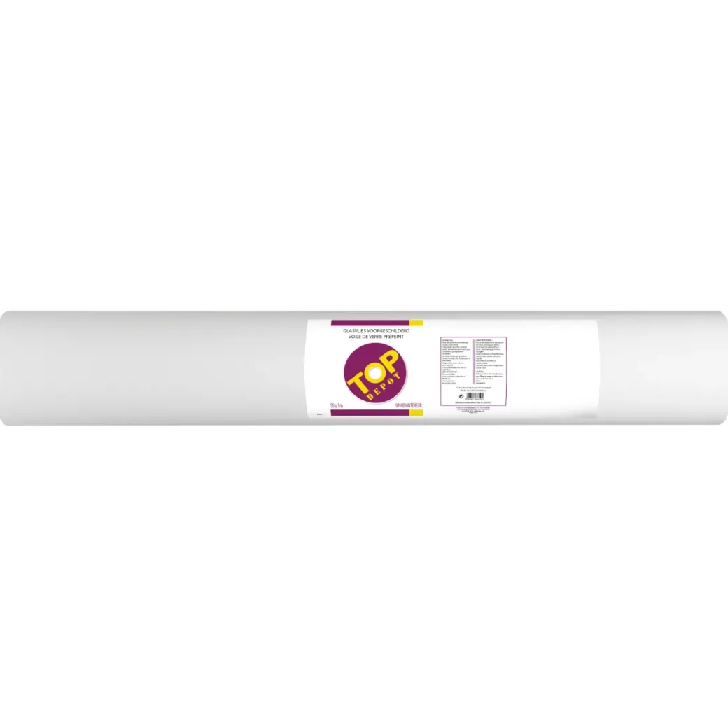 Brico Glasvezelbehang-Top Depot Glasvliesbehang 50M 75 Gram
