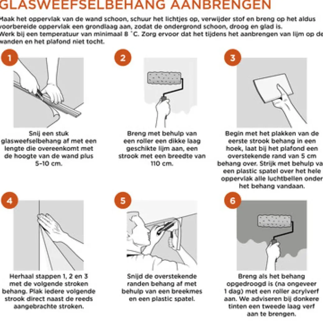 Brico Glasvezelbehang-Top Depot Glasweefselbehang Ruit 50M 100Gram