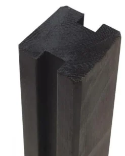 Brico Tuinpalen-Tuinpaal Gegroefd Zwart 9X9X270Cm