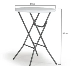 Brico Tuintafels-Tuintafel Party Staand Wit O80Cm