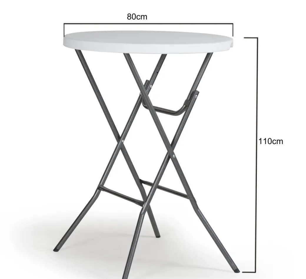 Brico Tuintafels-Tuintafel Party Staand Wit O80Cm
