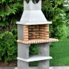 Brico Betonnen Barbecue-Tuozi Stenen Barbecue Luna 92X47X190Cm