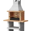 Brico Betonnen Barbecue-Tuozi Stenen Barbecue Napoles Xl 121X58X207Cm