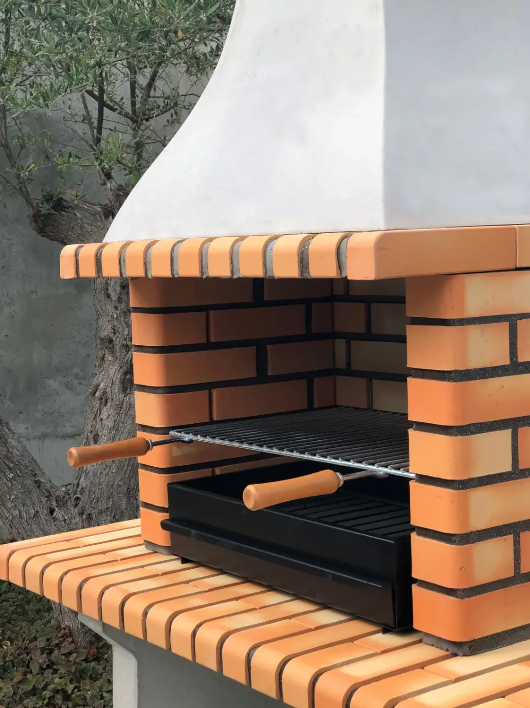 Brico Betonnen Barbecue-Tuozi Stenen Barbecue Napoles Xl 121X58X207Cm