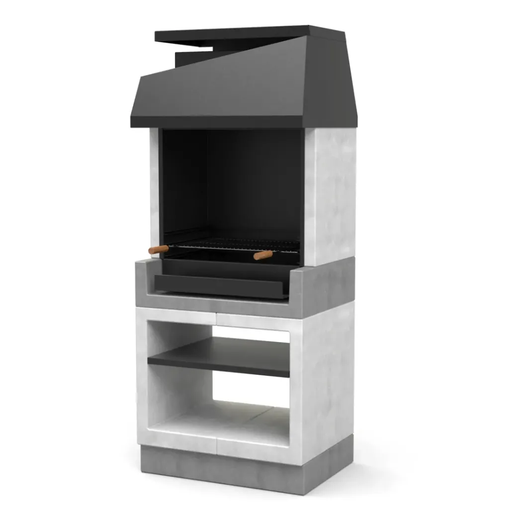 Brico Betonnen Barbecue-Tuozi Stenen Barbecue Otte 84X63X206Cm