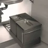 Uitschuifbare Vuilnisemmer 3 Bakken Keuken Modulo Wit|Brico Hot