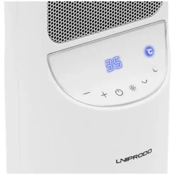 Brico Keramische Kachels & Blaasverwarming<Uniprodo Elektrische Ventilatorkachel - 1200/2000 W - Draaibaar - Wit Uni_Heater_11