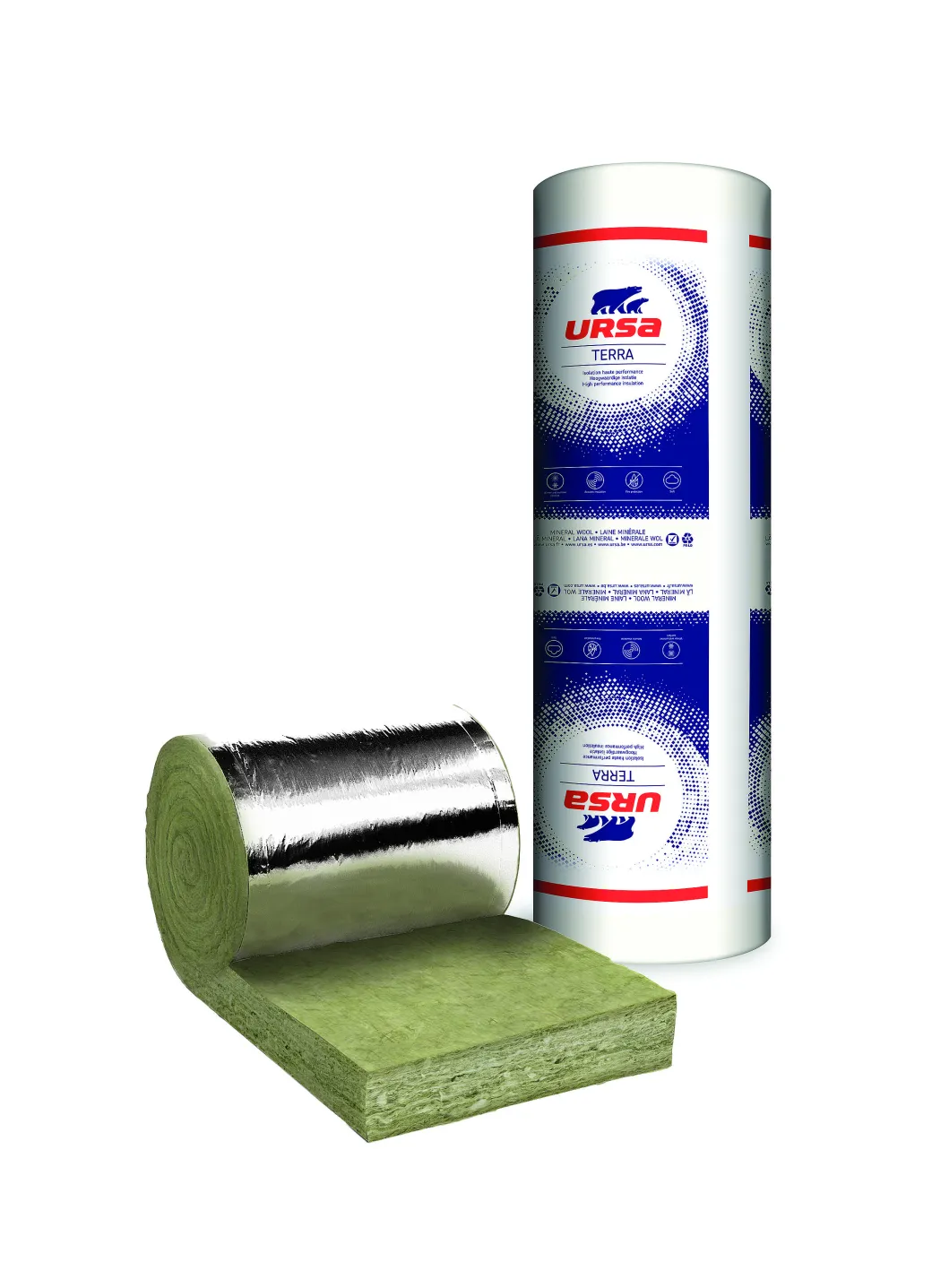 Ursa Spijkerflensdeken - Glaswol - Rd Waarde 3,75M² K/W - 150Mm - 60X500Cm - 6M²|Brico New