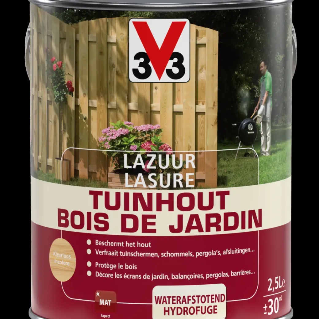 Brico Beits-V33 Houtbeits Tuinhout Transparant Mat 2,5L