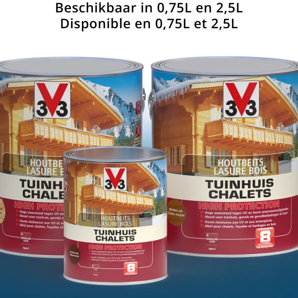Brico Beits-V33 Houtbeits Tuinhuis High Protection Mahonie Zijdeglans 0,75L