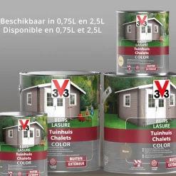 Brico Beits-V33 Houtbeits Tuinhuis Salar Grey Zijdeglans 2,5L