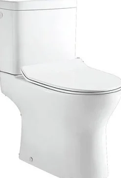 Van Marcke Duoblok Toilet Gustav I Ao Aanlsluiting I Quick Release & Soft-Close Toiletzitting I Randloos Toiletpot Wit|Brico Online