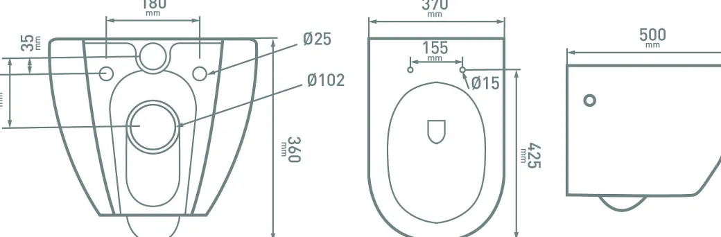 Van Marcke Go Hangtoilet Randloos + Softclose En Take-Off Toiletzitting Wit 500X360X370Mm|Brico Online