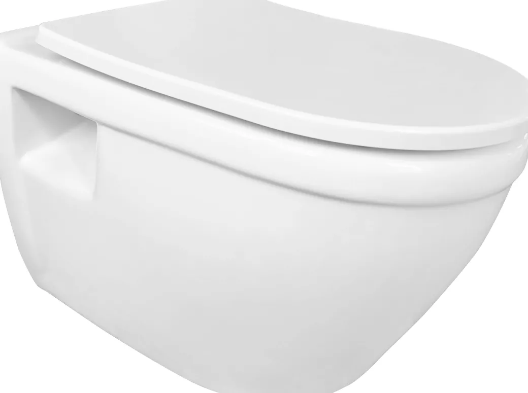 Van Marcke Hangtoilet Flora Wit | Soft-Close & Quick Release Toiletzitting | Randloos Toiletpot|Brico Best