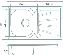 Van Marcke Inbouwspoelbak Go Legato 1 Bak Rvs 86X50Cm|Brico Hot
