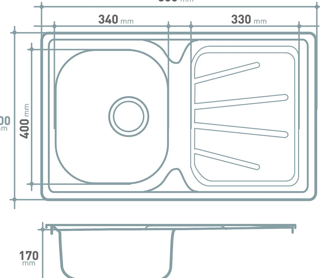 Van Marcke Inbouwspoelbak Go Legato 1 Bak Rvs 86X50Cm|Brico Hot