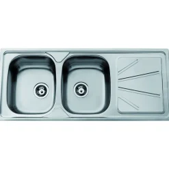 Van Marcke Inbouwspoelbak Go Legato 2 Bakken Rvs 120X50Cm|Brico Hot