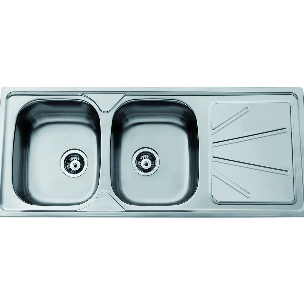 Van Marcke Inbouwspoelbak Go Legato 2 Bakken Rvs 120X50Cm|Brico Hot