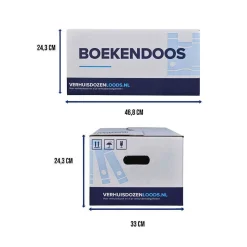 Verhuisservice+ Boekendozen - Zelfsluitend – Extra Sterk - 37L - 10 Stuks|Brico Best