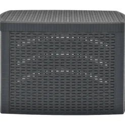 Brico Tuintafels-Vidaxl Bijzettafel 54X54X36,5 Cm Kunststof Antraciet