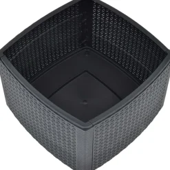 Brico Tuintafels-Vidaxl Bijzettafel 54X54X36,5 Cm Kunststof Antraciet
