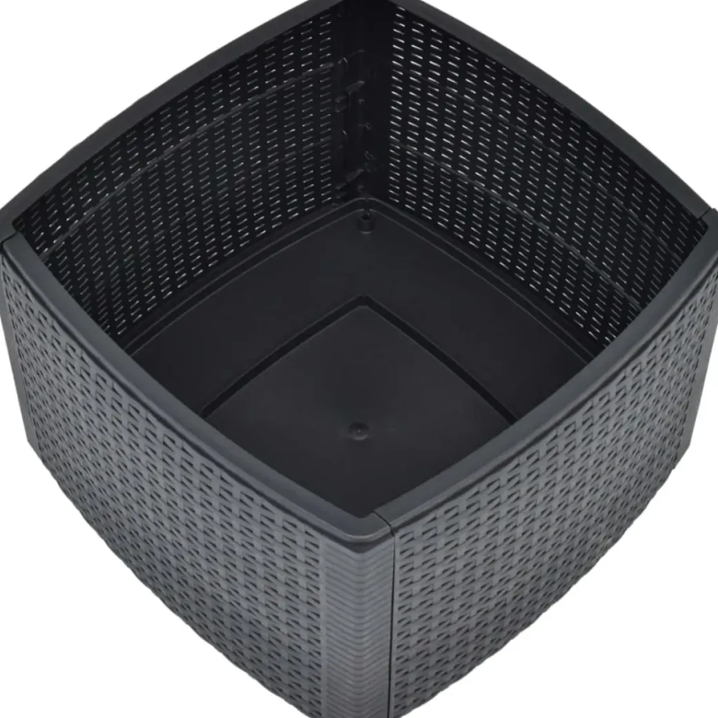 Brico Tuintafels-Vidaxl Bijzettafel 54X54X36,5 Cm Kunststof Antraciet