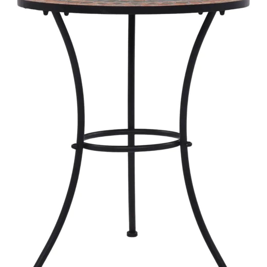 Brico Tuintafels-Vidaxl Bistrotafel Mozaiek 60 Cm Keramiek Oranje En Grijs