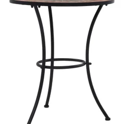 Brico Tuintafels-Vidaxl Bistrotafel Mozaiek 60 Cm Keramiek Oranje En Grijs