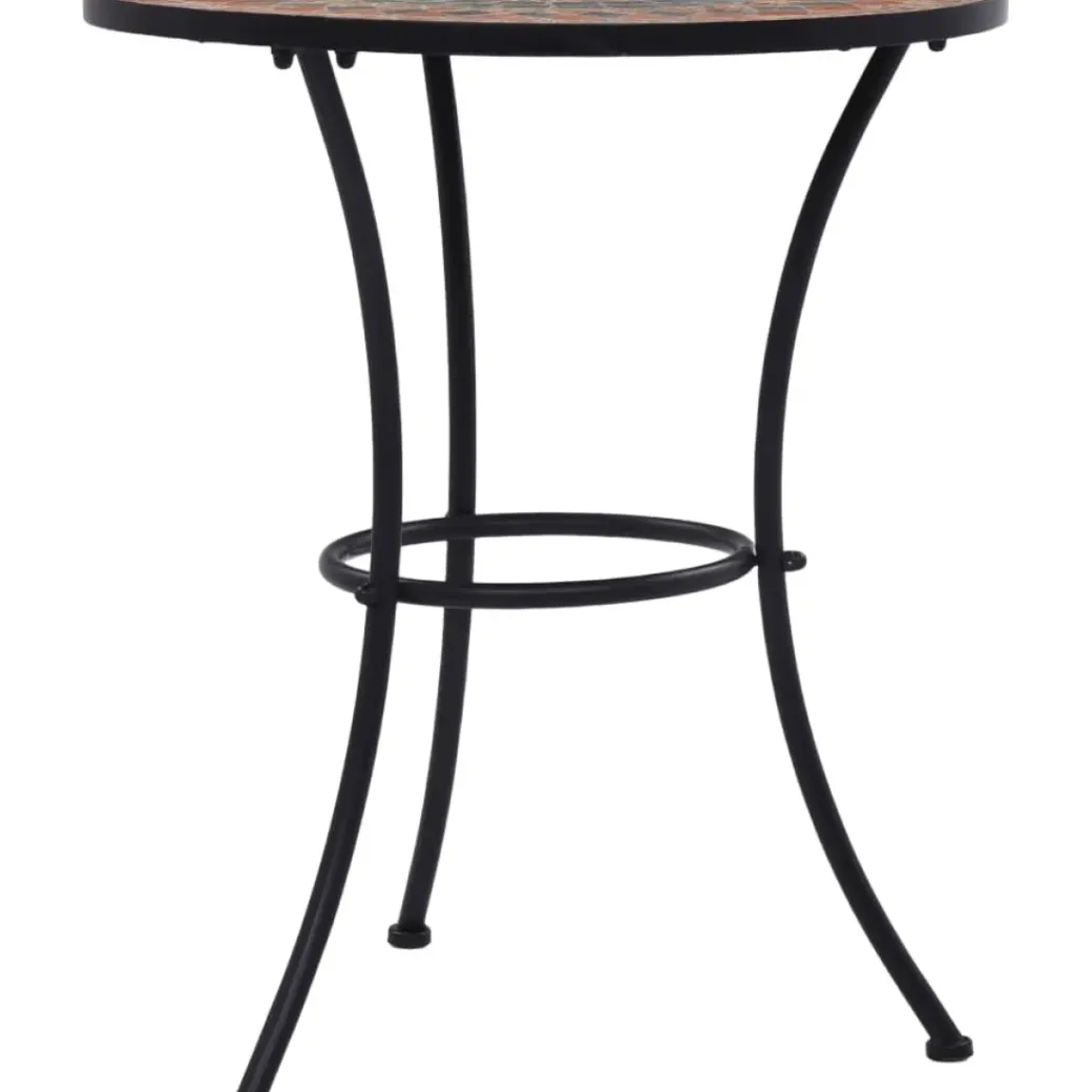 Brico Tuintafels-Vidaxl Bistrotafel Mozaiek 60 Cm Keramiek Oranje En Grijs