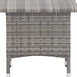 Brico Tuintafels-Vidaxl Theetafel 50X50X47 Cm Poly Rattan Grijs
