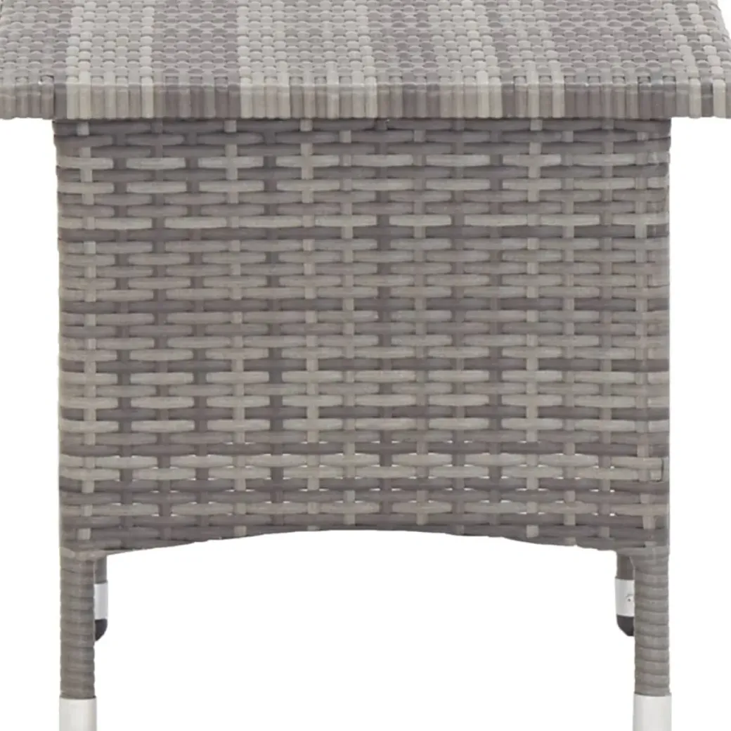 Brico Tuintafels-Vidaxl Theetafel 50X50X47 Cm Poly Rattan Grijs