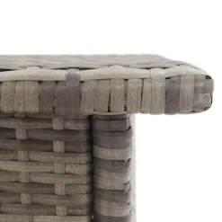 Brico Tuintafels-Vidaxl Theetafel 50X50X47 Cm Poly Rattan Grijs