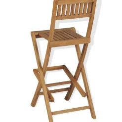 Brico Tuinstoelen-Vidaxl Tuinbarkrukken Inklapbaar 2 St Massief Teakhout