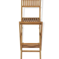 Brico Tuinstoelen-Vidaxl Tuinbarkrukken Inklapbaar 2 St Massief Teakhout