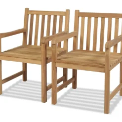 Brico Tuinstoelen-Vidaxl Tuinstoelen 2 St Massief Teakhout