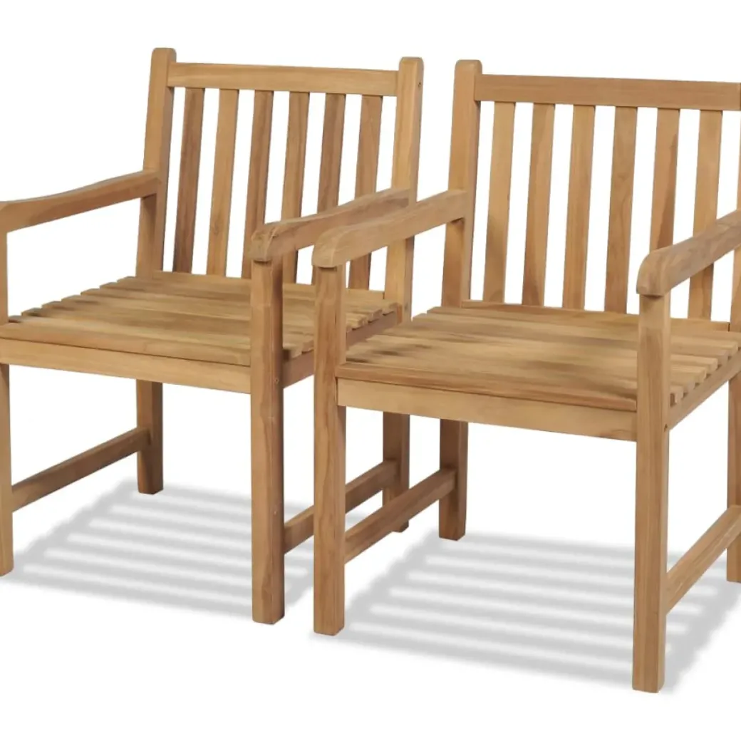 Brico Tuinstoelen-Vidaxl Tuinstoelen 2 St Massief Teakhout