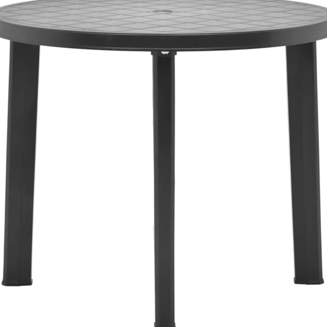 Brico Tuintafels-Vidaxl Tuintafel 89 Cm Kunststof Antraciet
