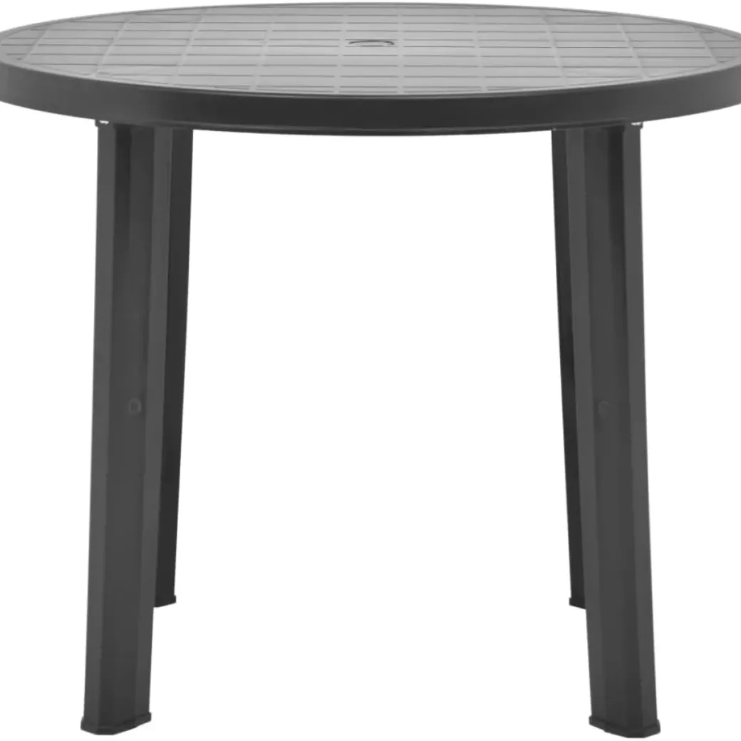 Brico Tuintafels-Vidaxl Tuintafel 89 Cm Kunststof Antraciet