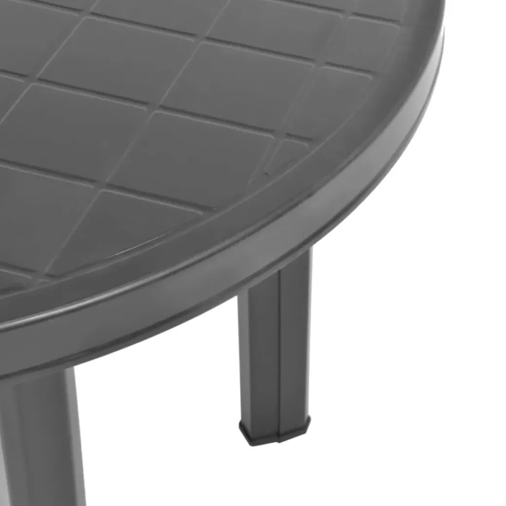 Brico Tuintafels-Vidaxl Tuintafel 89 Cm Kunststof Antraciet