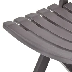 Brico Tuintafels-Vidaxl Tuintafel 89 Cm Kunststof Antraciet