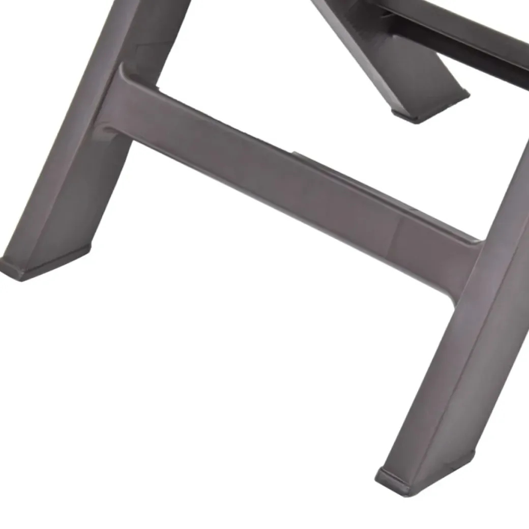 Brico Tuintafels-Vidaxl Tuintafel 89 Cm Kunststof Antraciet