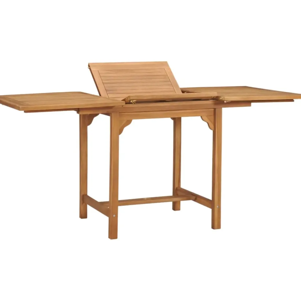 Brico Tuintafels-Vidaxl Tuintafel Verlengbaar (110-160)X80X75 Cm Massief Teakhout