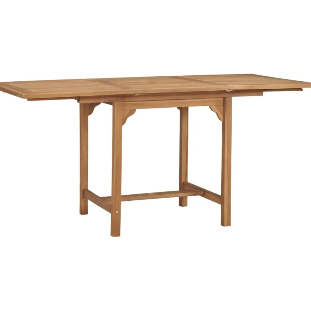 Brico Tuintafels-Vidaxl Tuintafel Verlengbaar (110-160)X80X75 Cm Massief Teakhout