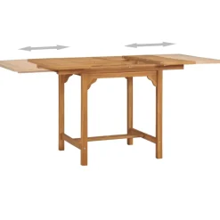 Brico Tuintafels-Vidaxl Tuintafel Verlengbaar (110-160)X80X75 Cm Massief Teakhout