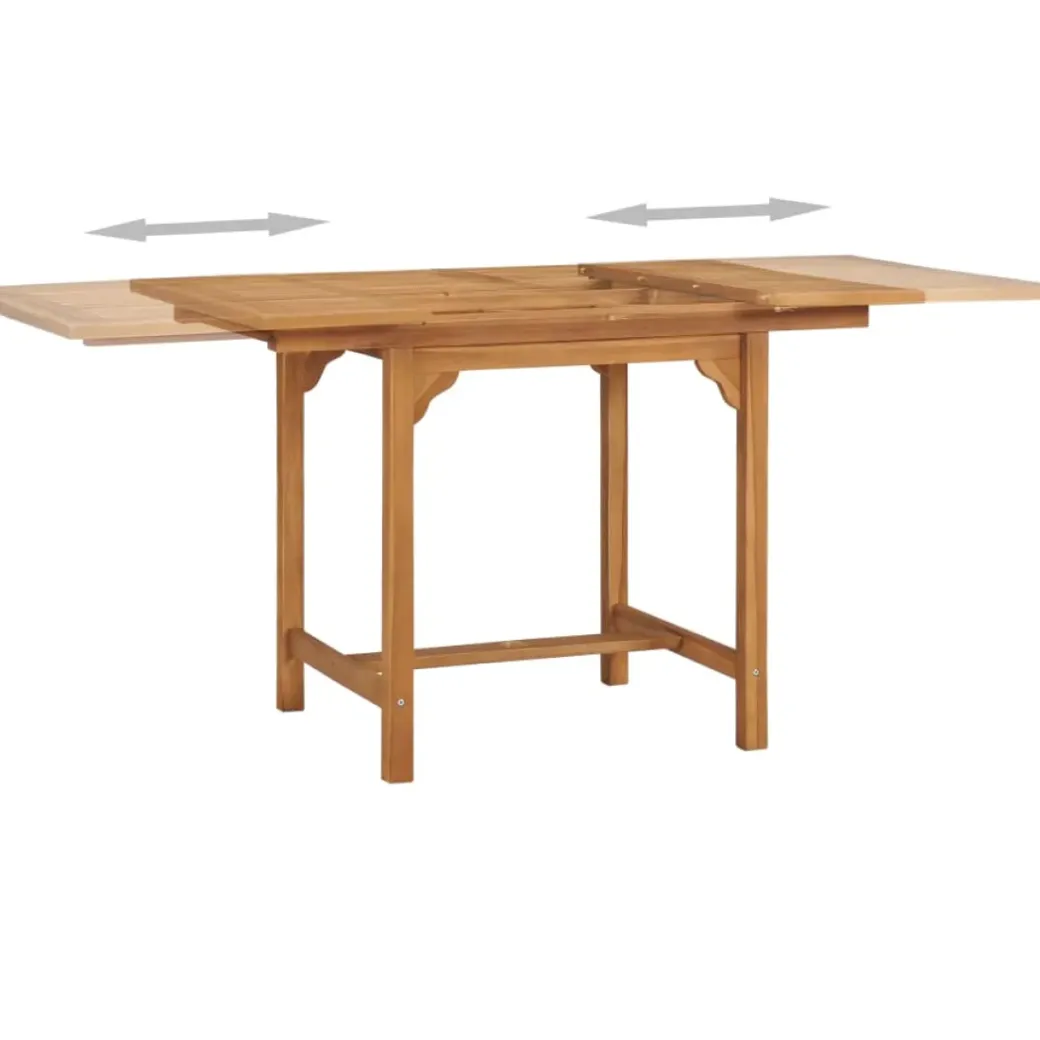 Brico Tuintafels-Vidaxl Tuintafel Verlengbaar (110-160)X80X75 Cm Massief Teakhout