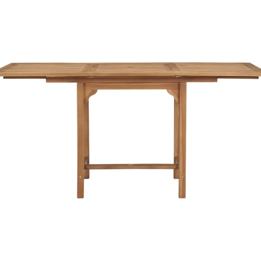 Brico Tuintafels-Vidaxl Tuintafel Verlengbaar (110-160)X80X75 Cm Massief Teakhout